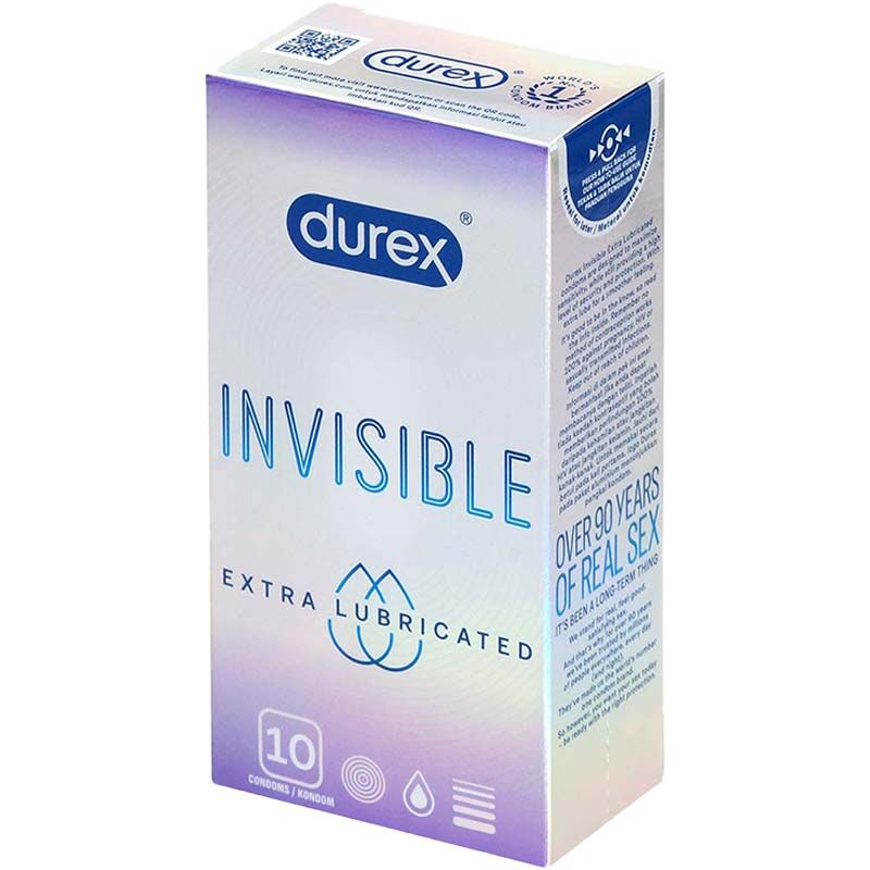Durex｜Invisible 極薄倍滑安全套｜33mm｜10片