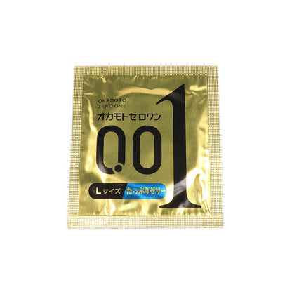 岡本 Okamoto 0.01mm 水系聚氨酯安全套 L加大碼加倍潤滑 / 38mm / 3片裝