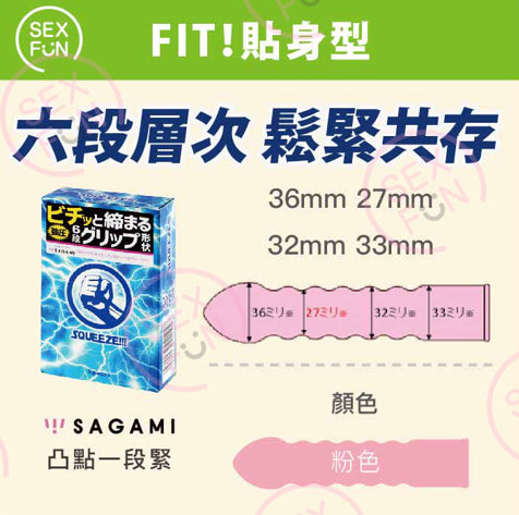 相模 Sagami Squeeze 六段緊第二代安全套