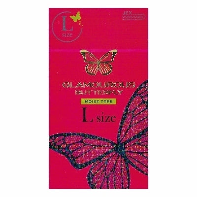 JEX 蝴蝶牌 Glamourous Butterfly 大碼L-Size加倍潤滑型安全套 / 35mm / 6片裝