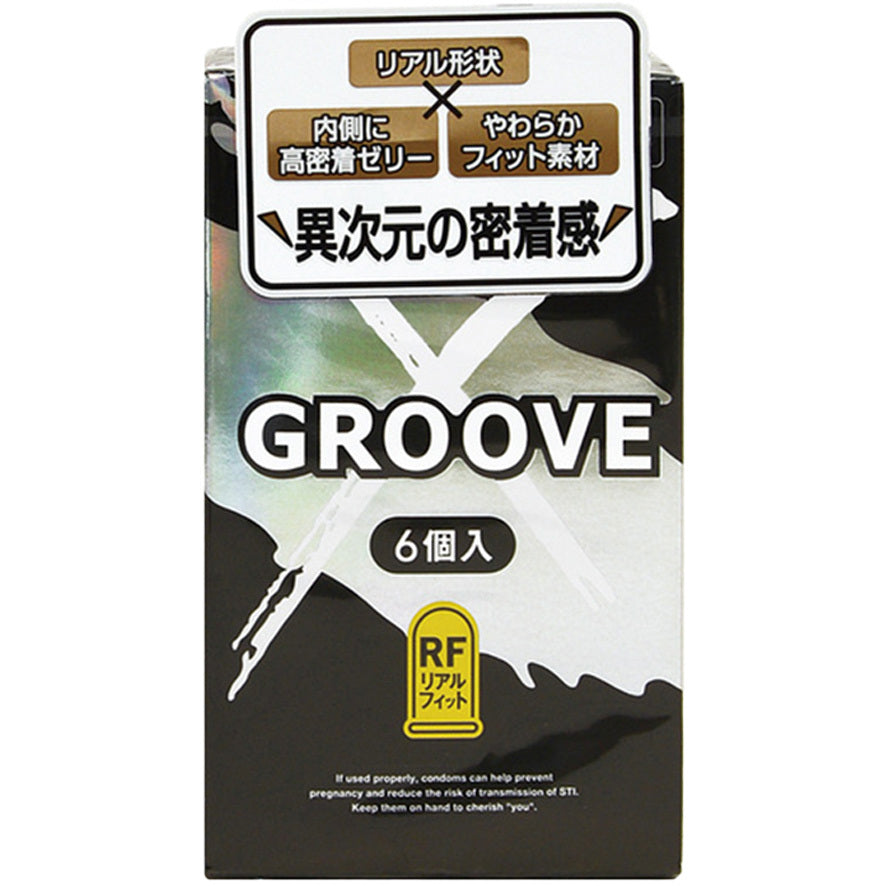 岡本 Okamoto Groove X Dual Lube Ultra Fit 雙潤滑超貼合安全套 / 33mm / 6片裝