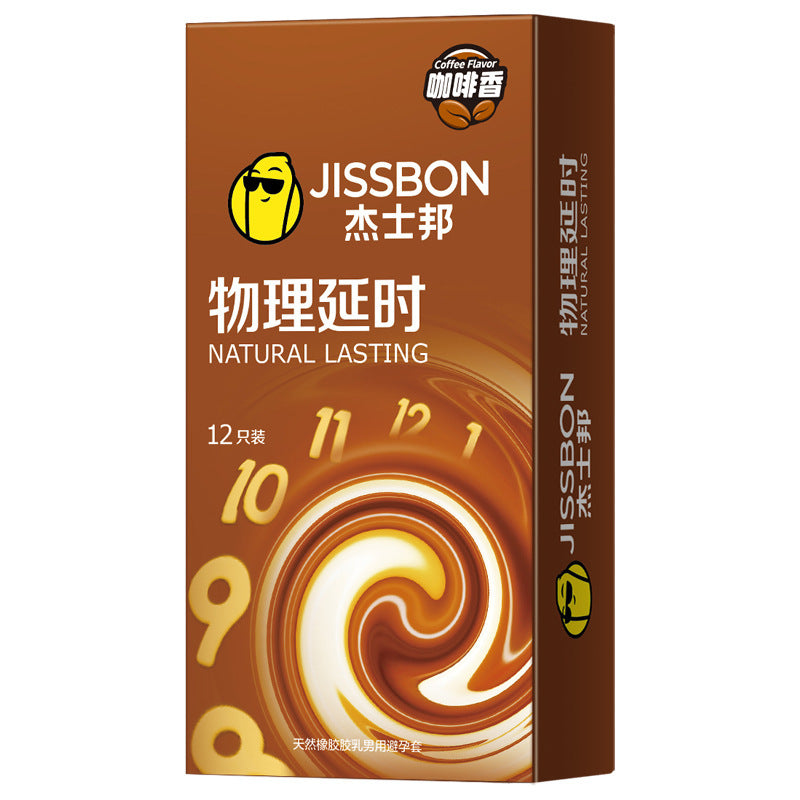Jissbon 杰士邦 咖啡香物理延時安全套 / 52mm / 12片裝