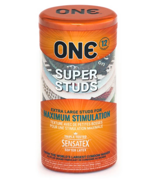ONE® Super Studs™ 超凸點安全套 - 12片裝