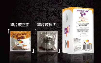 Wonder Life 蜜蜜果雜錦果香乳膠安全套 / 33mm / 12片