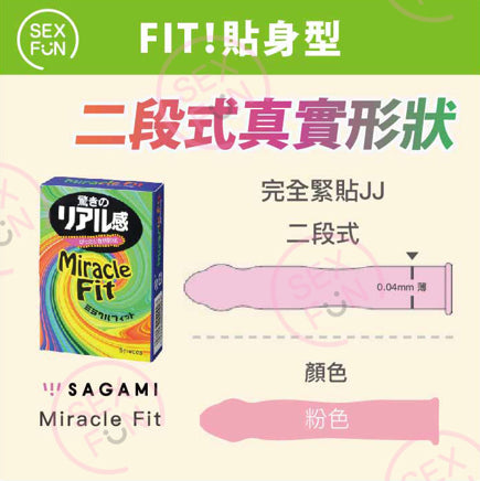 相模 Sagami Miracle Fit 貼身安全套 / 35mm / 5片裝
