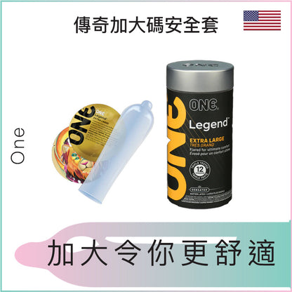 ONE® 傳奇加大碼安全套 / 12片裝