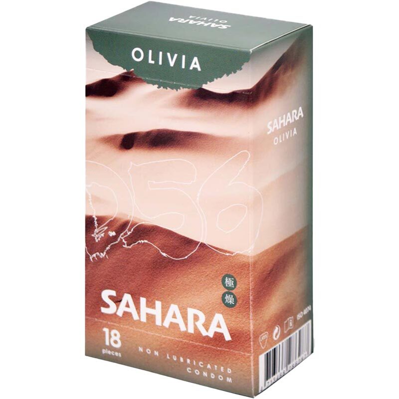 Olivia 奧莉維亞 撒哈拉極燥大碼無潤滑乳膠安全套｜36mm｜18片