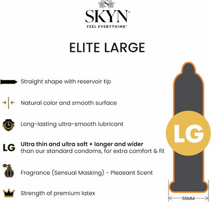SKYN Large iR 極膚水潤非乳膠安全套 / 36mm / 10片裝
