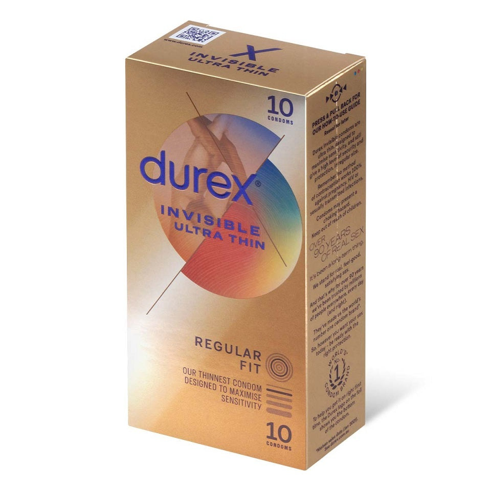Durex｜Invisible Ultra Thin 超薄敏感乳膠安全套｜34mm｜10片