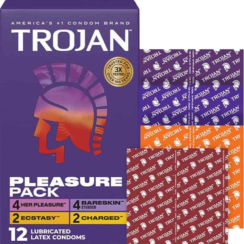 戰神 Trojan 刺激凸紋/感官雜錦安全套 (12片裝)