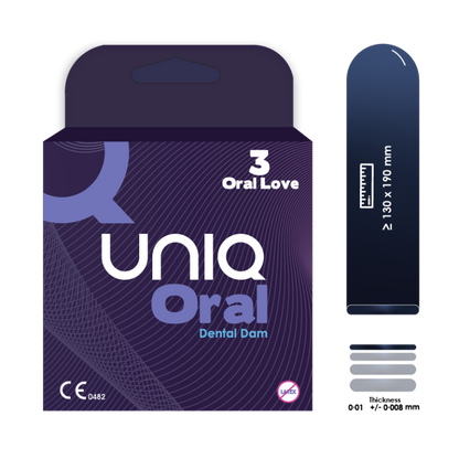 UNIQ 透薄感面罩式口交安全套 - 3片裝