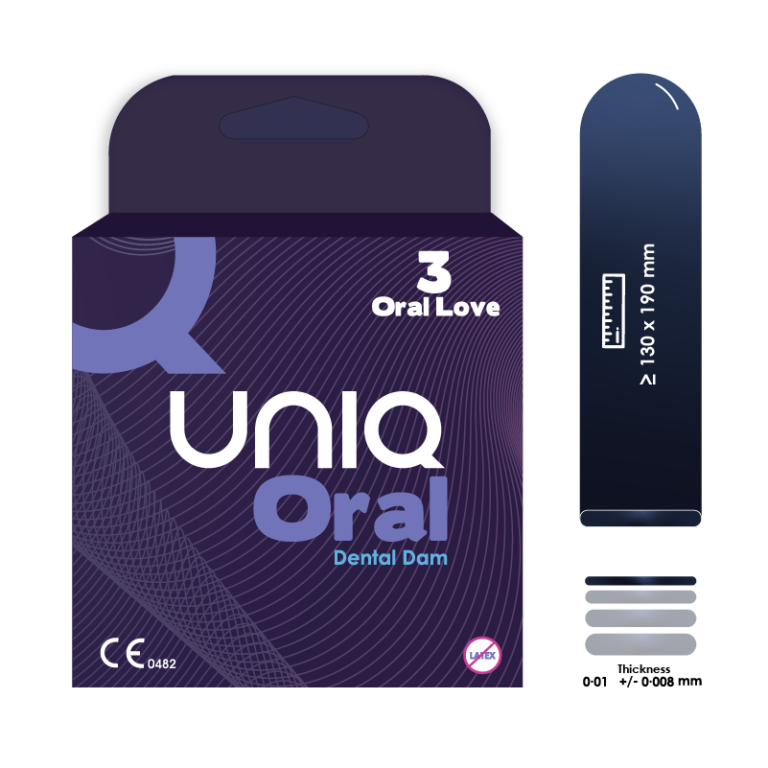 UNIQ 透薄感面罩式口交安全套 - 3片裝