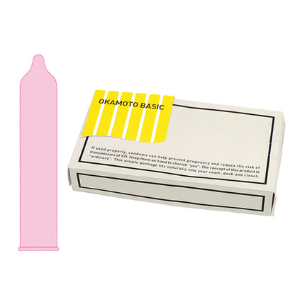 岡本 Okamoto Basic Pink (Basic 迷人粉) 水潤安全套 / 33mm / 12片裝