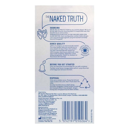 Durex Invisible 極薄敏感安全套｜透明天然乳膠｜10片