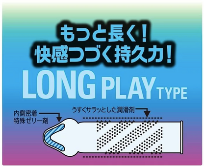 JEX 激Long Play  1350 凸點持久型安全套 / 36mm / 8片裝