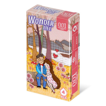 Wonder Life 活色生香 0.01mm 超薄聚氨酯保險套｜34mm｜4片裝