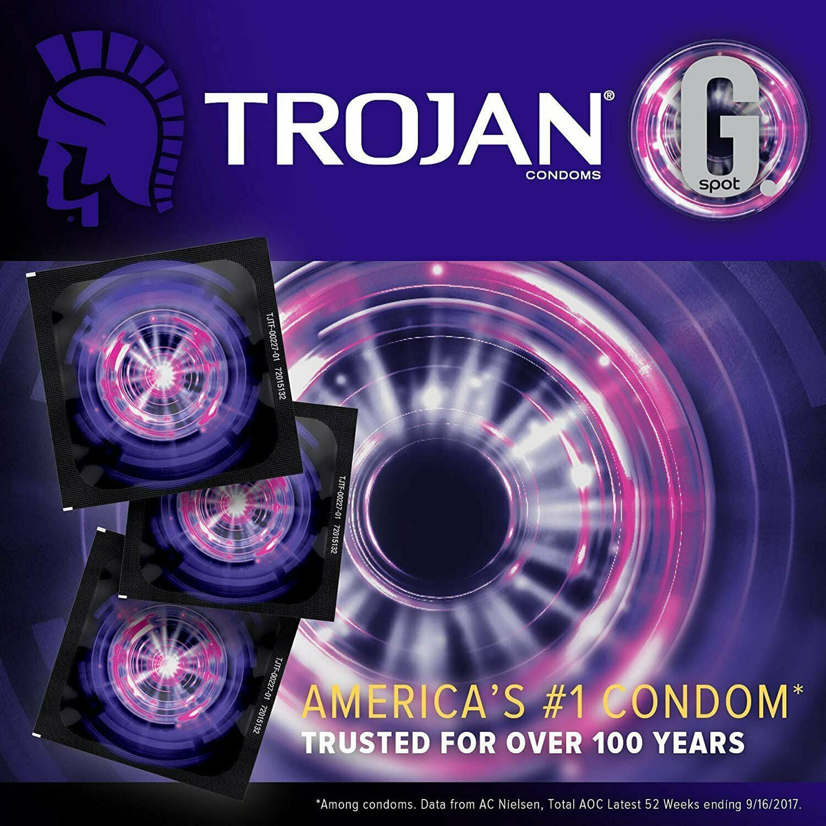 美國 Trojan 戰神 G. Spot G點刺激安全套 / 34mm / 3片裝