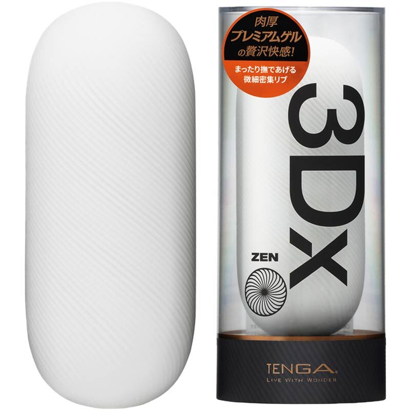TENGA 3Dx 厚實膠體飛機杯｜Zen／Spiral／Flow 三款可選