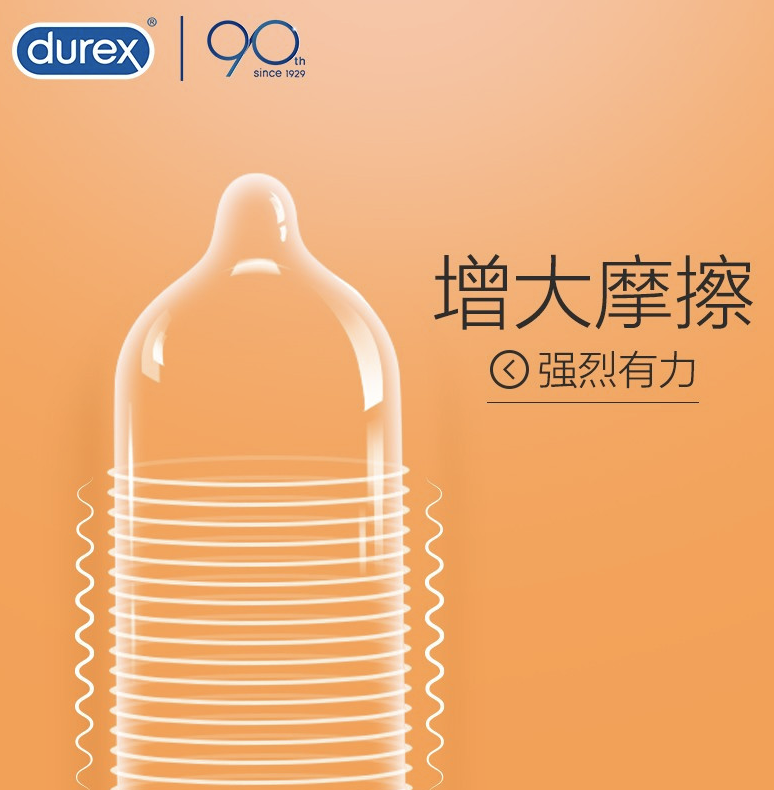 Durex 杜蕾斯 Excita Ribbed 螺旋紋乳膠安全套 12片裝