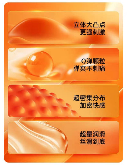 Durex｜Q彈大顆粒360度環繞安全套｜34mm｜10片