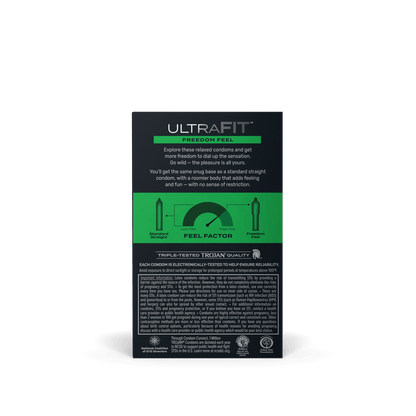 Trojan 戰神 Ultra Fit Comfort Feel (Ultra Flared) 前半寬身乳膠安全套 / 34.7mm / 10片裝