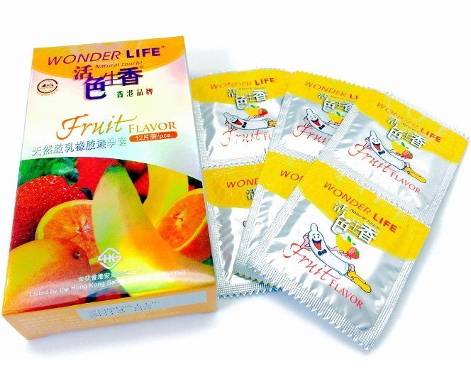 Wonder Life 蜜蜜果雜錦果香乳膠安全套 / 33mm / 12片